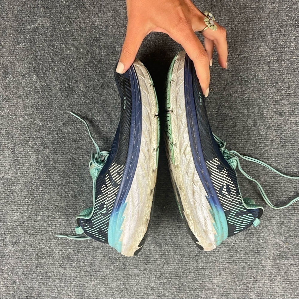 HOKA One One W Bondi 5 Blue Athletic Running Shoes size: 10 - Picture 6 of 11